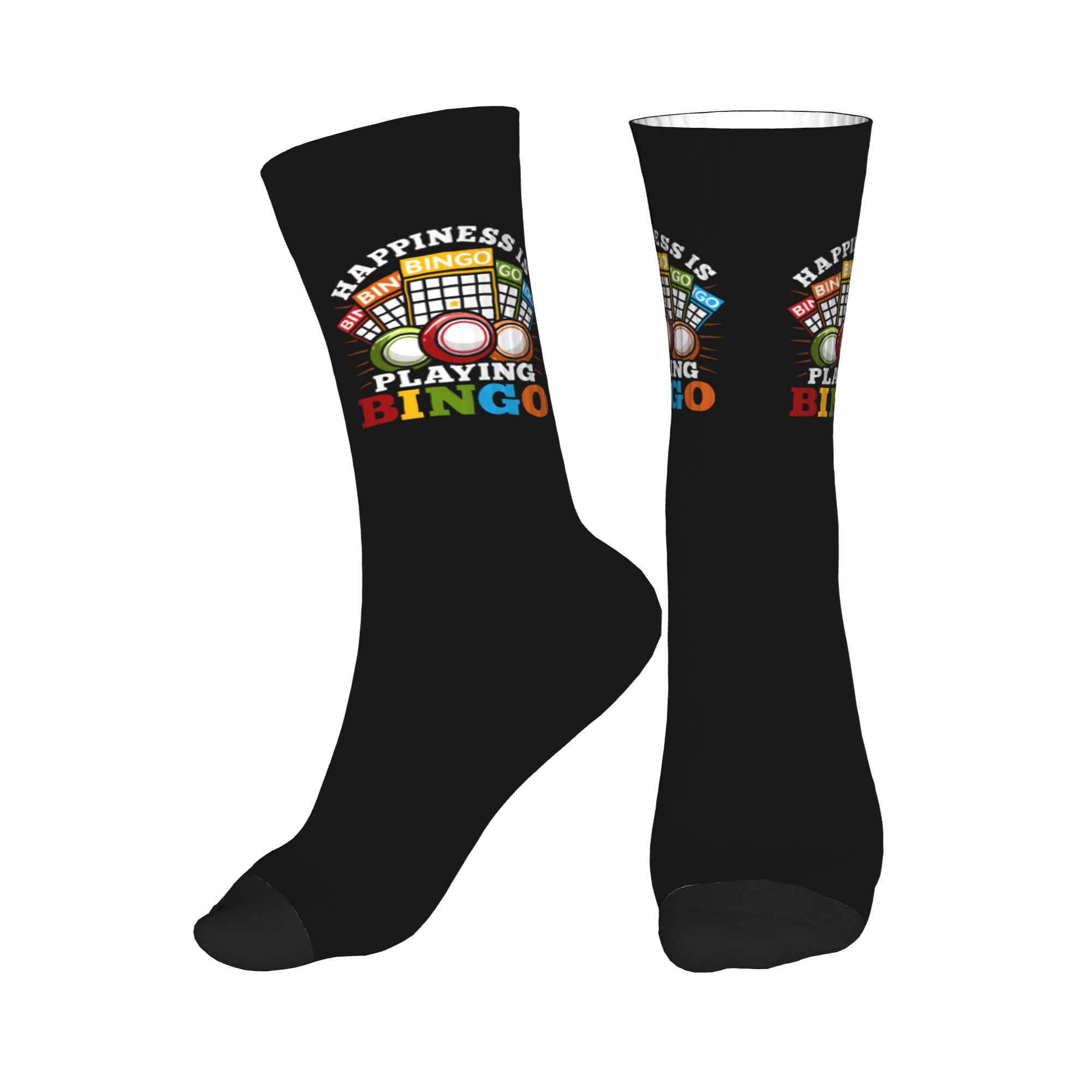 Dress Sock Men - ถุงเท้าแฟชั่นสำหรับผู้ชายและผู้หญิง รุ่นฮอตเกม บิงโก ดีไซน์ทันสมัย ให้ความอบอุ่น