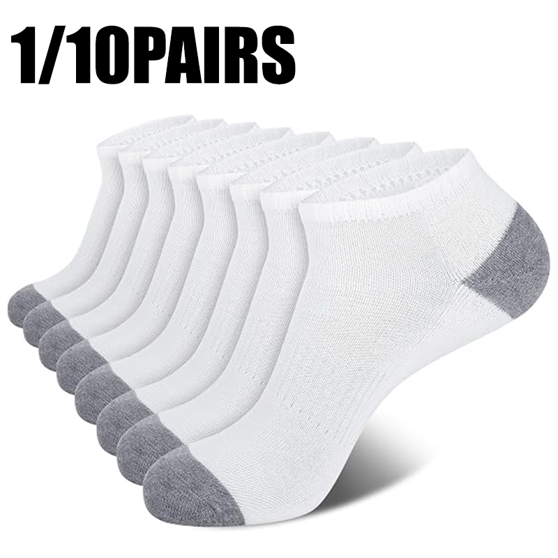 Ankle Sock Low Cut - ถุงเท้าข้อสั้นระบายอากาศได้ดี ป้องกันกลิ่น ดูดซับความชื้น แห้งเร็ว สีพื้น สำหรับวิ่ง