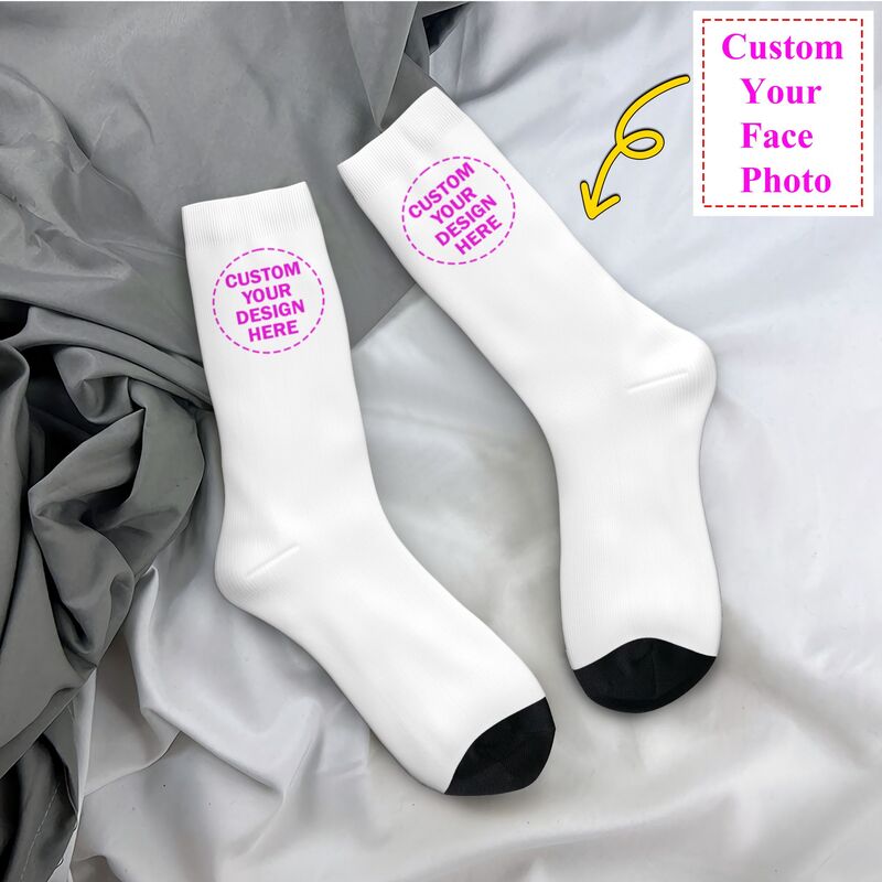 Dress Sock Men - ถุงเท้าลายสกรีนส่วนตัว โลโก้ ข้อความ สำหรับผู้ชาย ผู้หญิง ถุงเท้าข้อสั้น