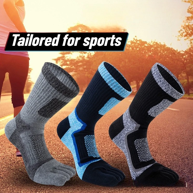ถุงเท้ากีฬาผู้ชาย 3 คู่ แบบห้า - Toe Sock Split บทวิจารณ์และราคา