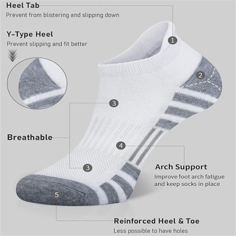 ถุงเท้าวิ่งแบบสั้น 6/24 คู่ ระ - Ankle Sock Low Cut บทวิจารณ์และราคา