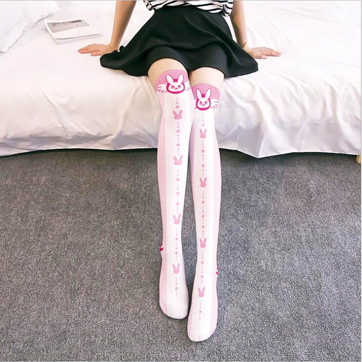 เกม OW D.Va การ์ตูนพิมพ์ถุงเท้ - Silk Sock Bamboo บทวิจารณ์และราคา