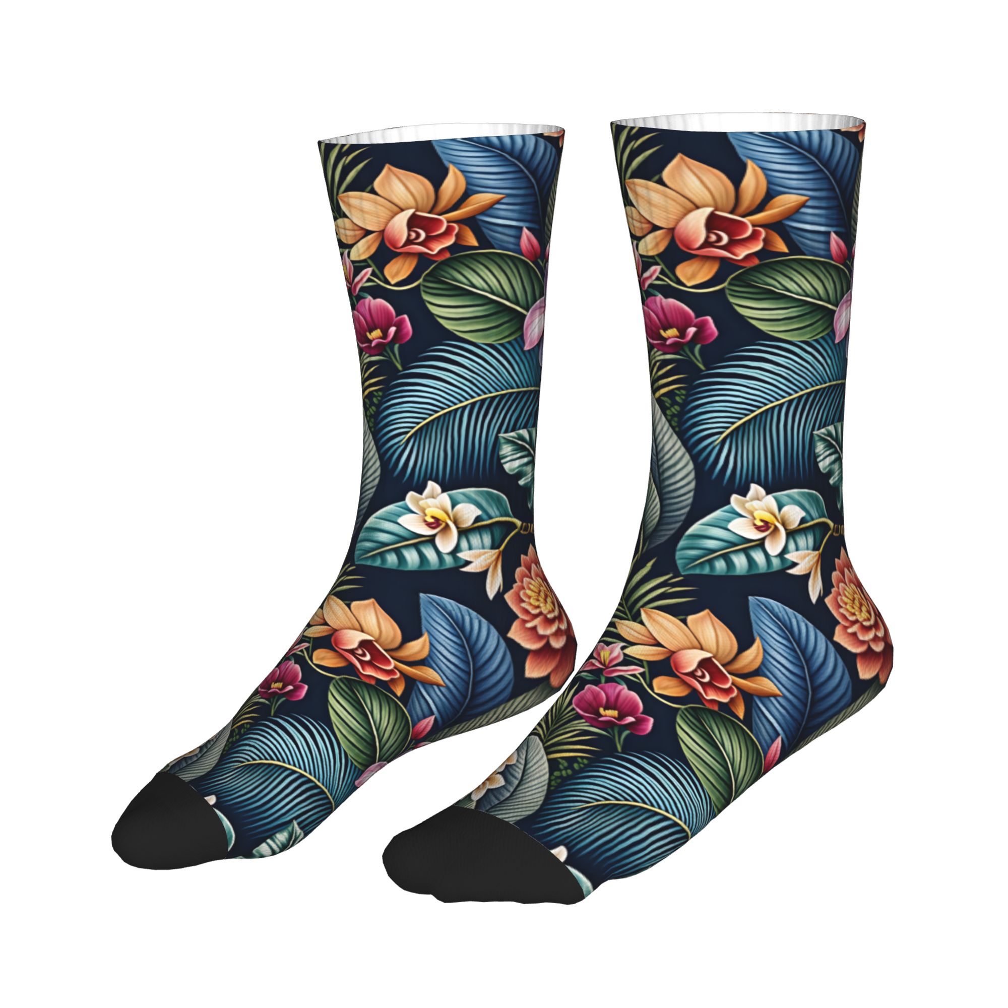 ถุงเท้าลายดอกกล้วยไม้ 3 มิติ ส - Dress Sock Men บทวิจารณ์และราคา