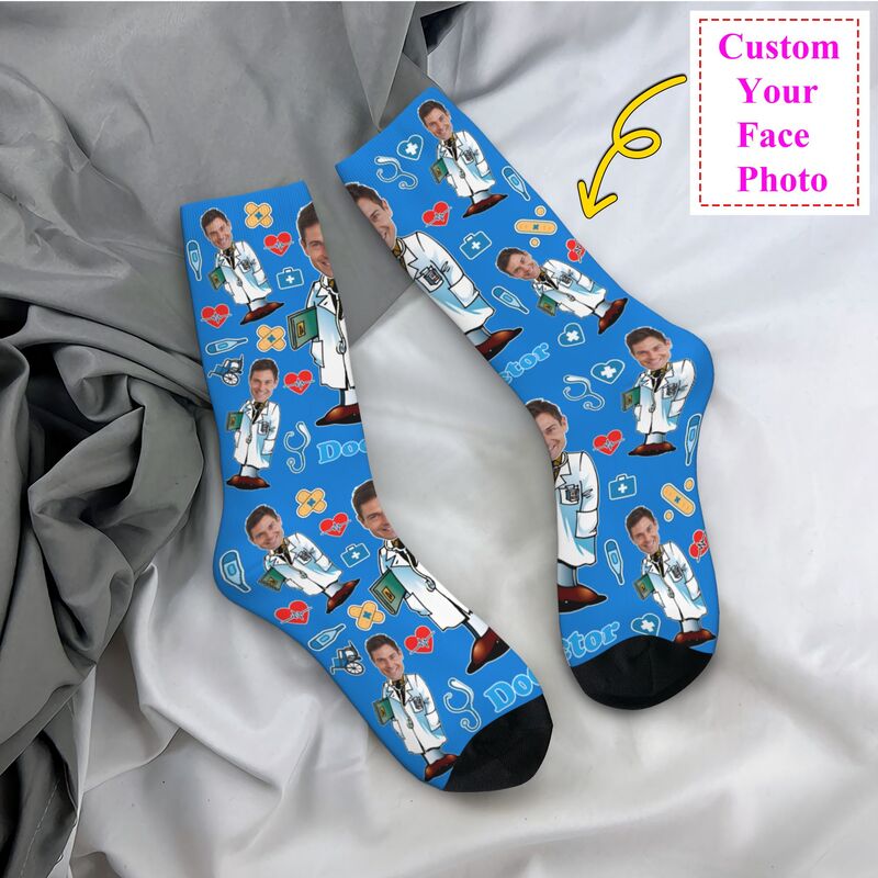 ถุงเท้าข้อสั้นลายหน้าคนแบบกำหน - Dress Sock Men บทวิจารณ์และราคา